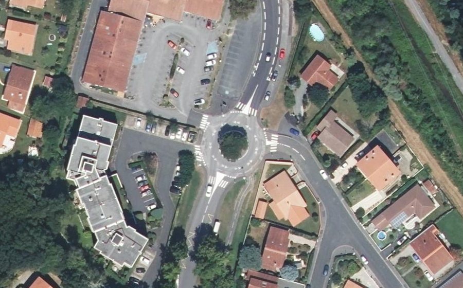Vue aérienne du Rond-Point Gérard Bouvier