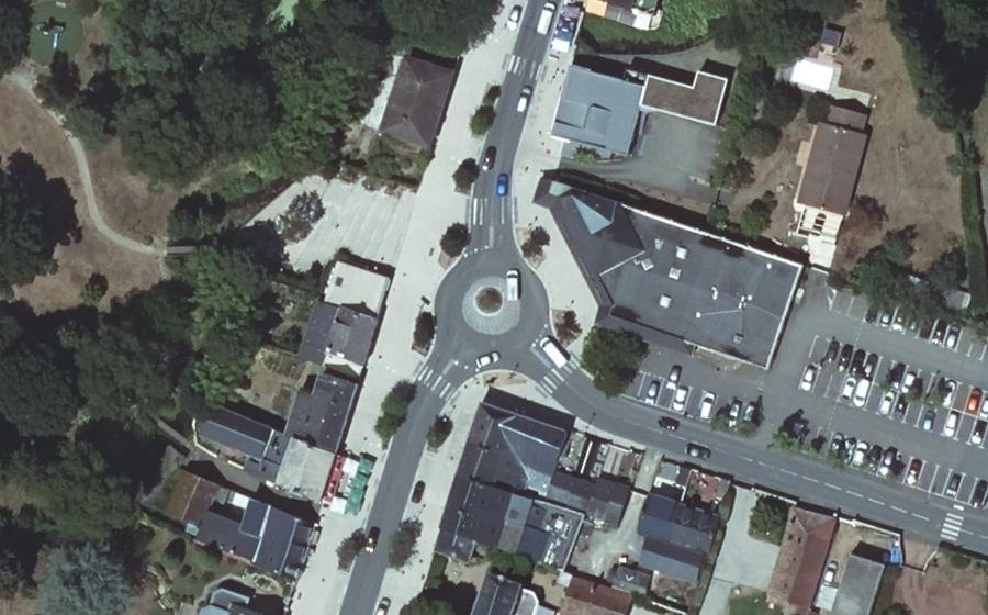Vue aérienne du Giratoire de l'oeuf