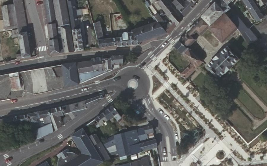 Vue aérienne du Place de Verdun