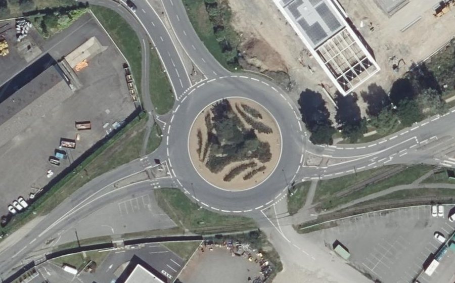 Vue aérienne du Rond-Point des Grèbes
