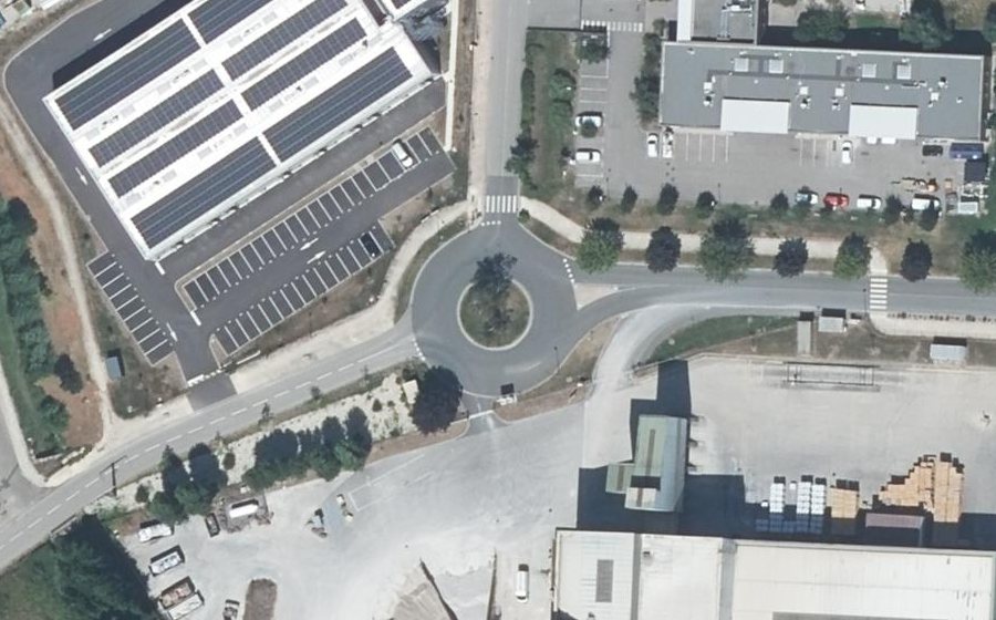 Vue aérienne du Rond-Point des Valets