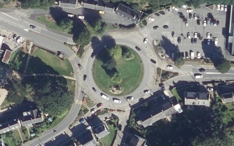 Vue aérienne du Rond-Point de Kerharo
