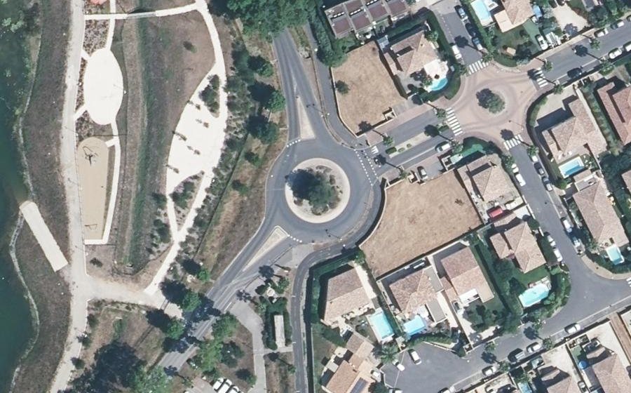 Vue aérienne du Rond-Point Ingrid Betancourt