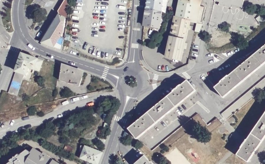 Vue aérienne du Rond-Point Oronce Fine