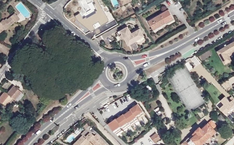 Vue aérienne du Rond-Point des Collières