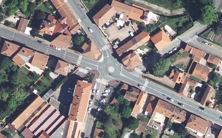 Vue aérienne du Avenue de la République