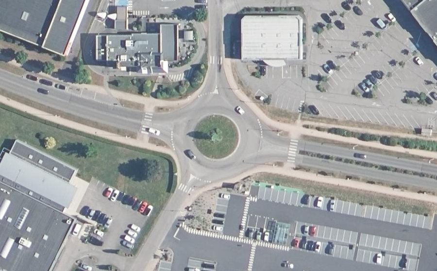 Vue aérienne du Rond-Point Abbé Gregoire