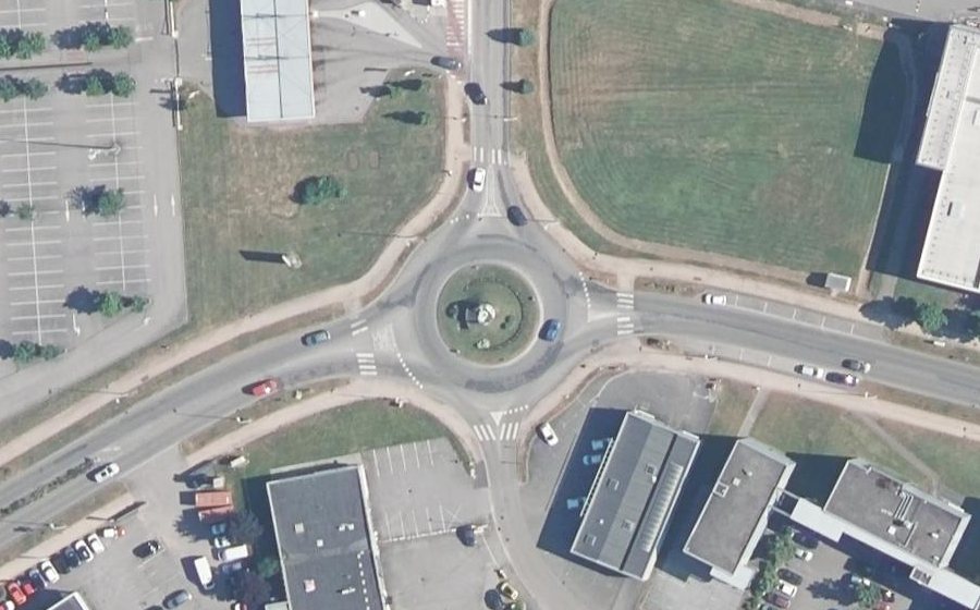 Vue aérienne du Rond-Point Claude Ptolémée