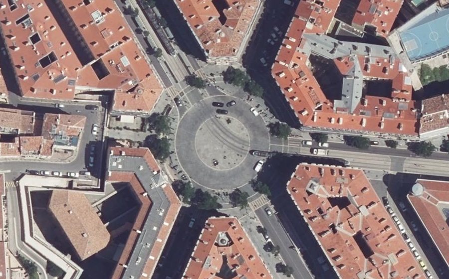 Vue aérienne du Place Sadi Carnot