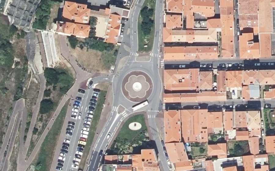 Vue aérienne du Rond-Point André Lichtenberger