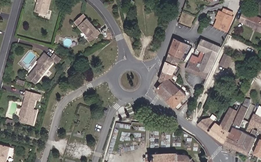 Vue aérienne du Avenue de la République