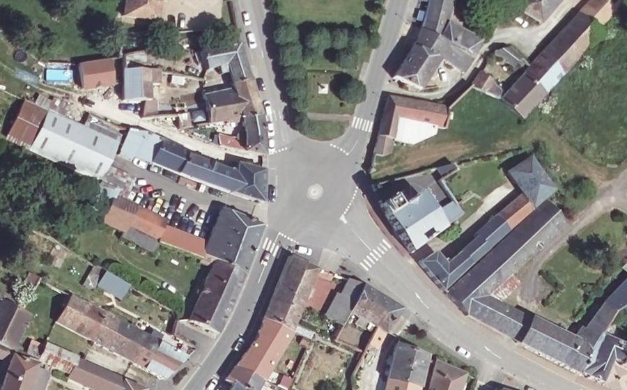 Vue aérienne du Place Farcot