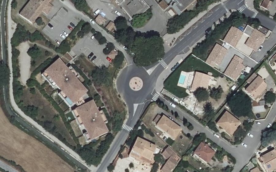 Vue aérienne du Rond-point Félicien Bec