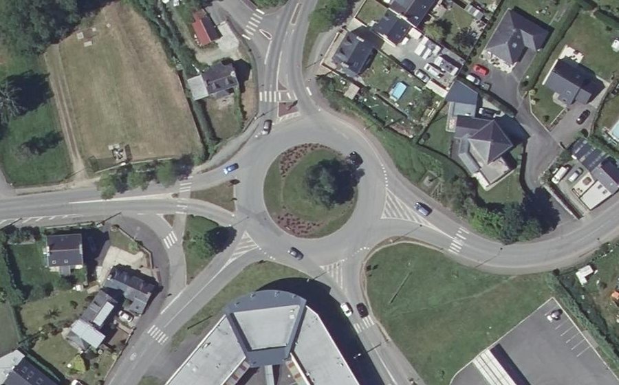 Vue aérienne du Rond-Point de Kergoniou