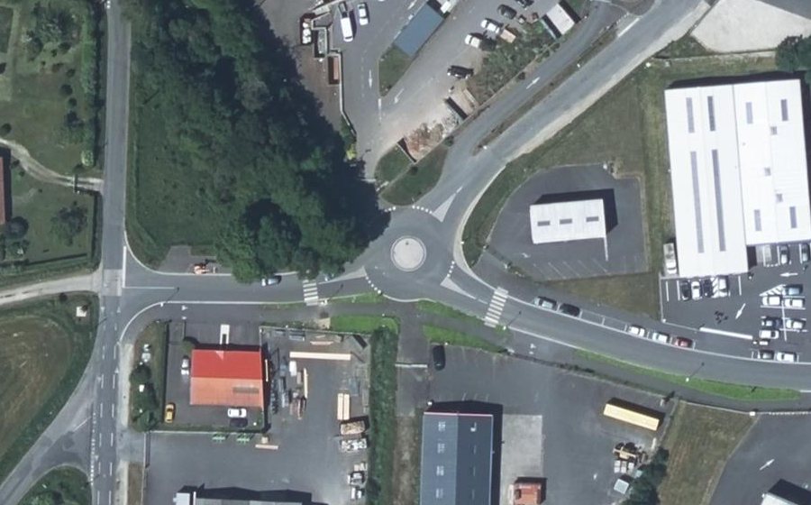 Vue aérienne du Rue de l'Industrie