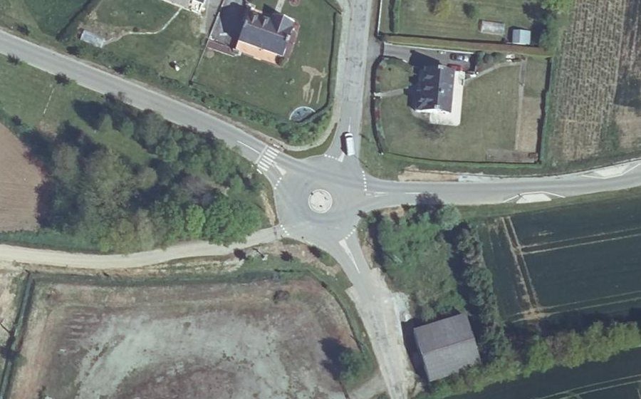 Vue aérienne du Route d'Uzel