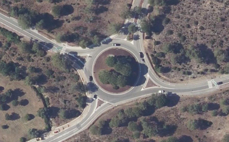 Vue aérienne du Rond-Point des Veyssieres