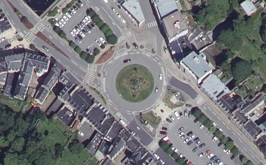 Vue aérienne du Rond-Point Charles de Gaulle