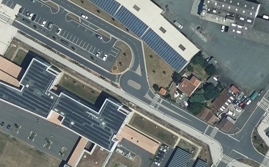 Vue aérienne du Rue Travot