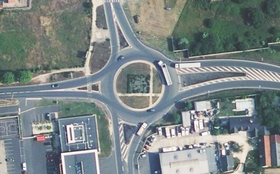 Vue aérienne du Rond-Point de Chat Lièvre