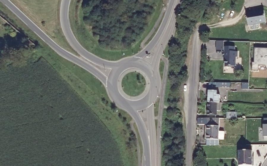 Vue aérienne du Rond-Point de la Croix Rouge