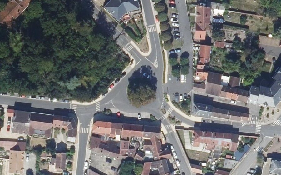 Vue aérienne du Place du Calvaire