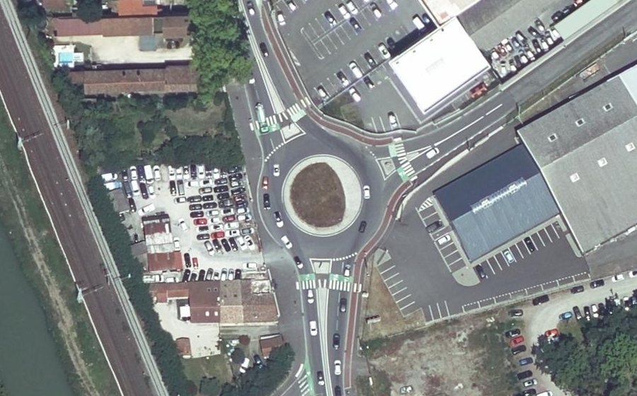 Vue aérienne du Route de Paris