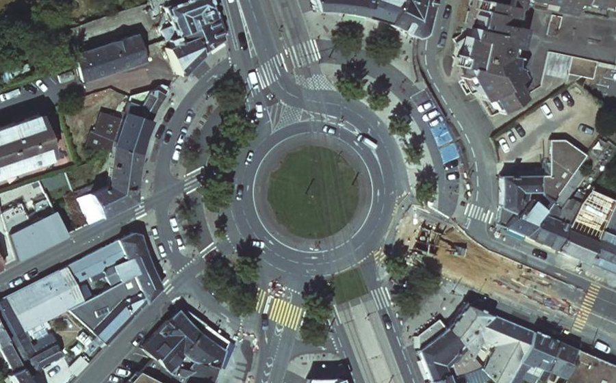 Vue aérienne du Rond-Point de Pontlieue
