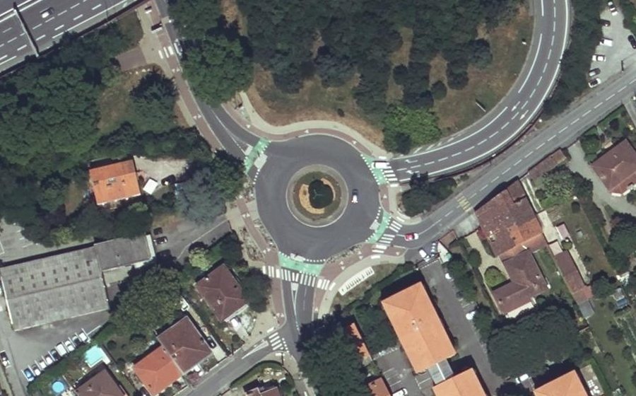 Vue aérienne du Rond-Point Pierre Mounicq