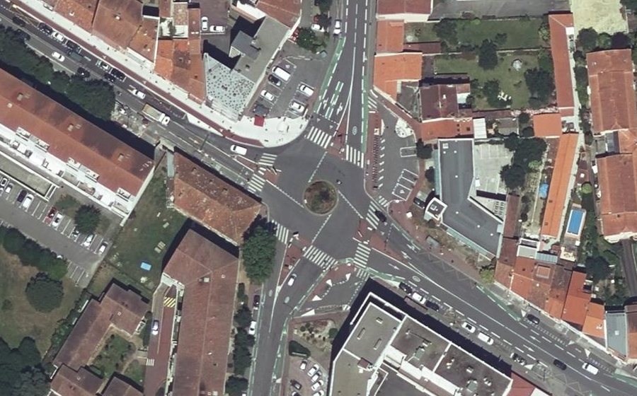 Vue aérienne du Barrière de Bayonne