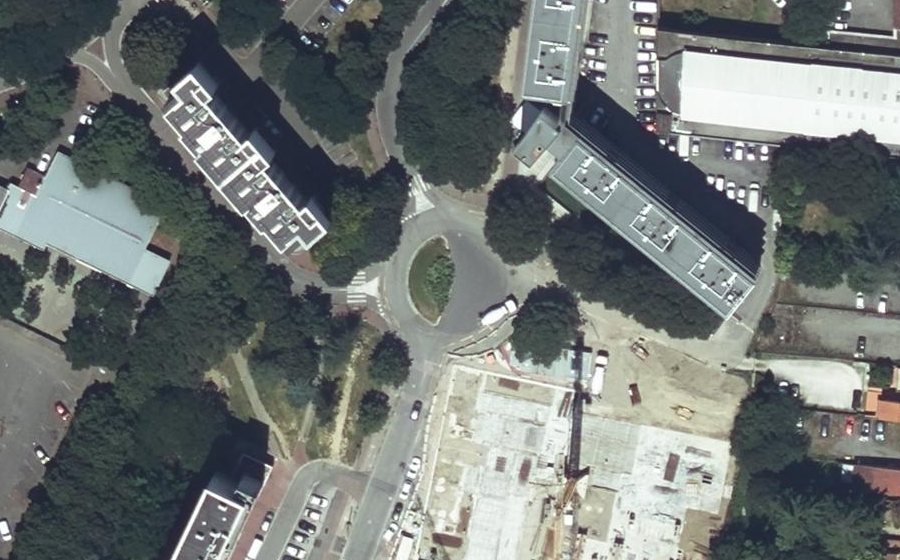 Vue aérienne du Rond-Point Marcelle Rumeau