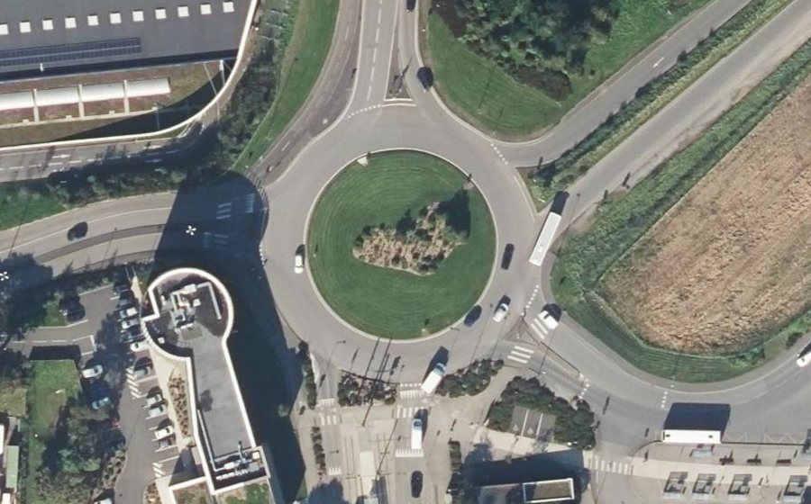 Vue aérienne du Rond-Point de l'Échangeur