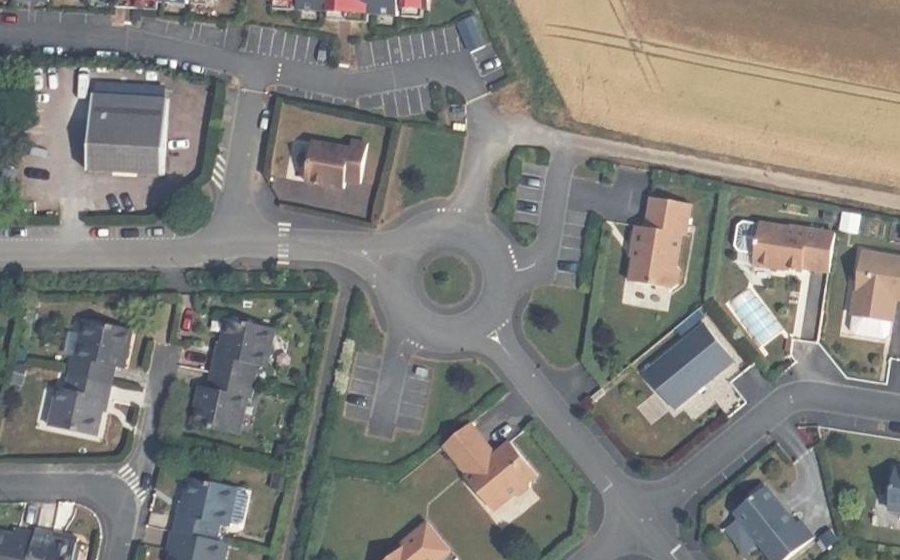 Vue aérienne du Rue Pierre de Coubertin
