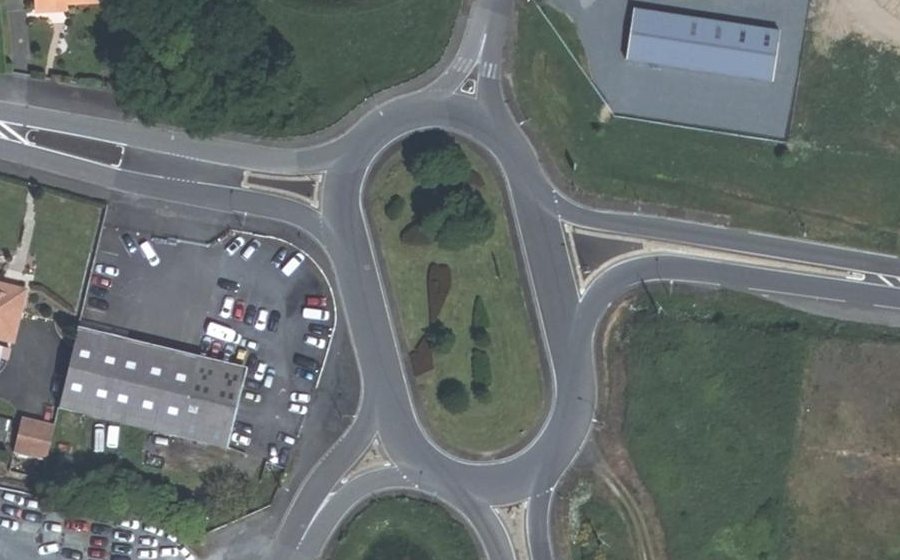 Vue aérienne du Rond-Point de la Peltière