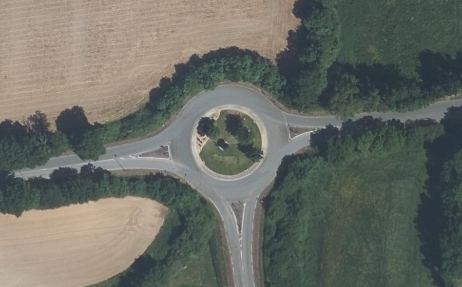 Vue aérienne du Rond-Point du Pavillon