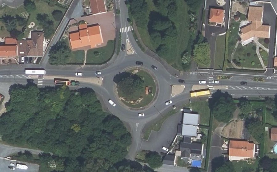 Vue aérienne du Rond-Point de la Promenade