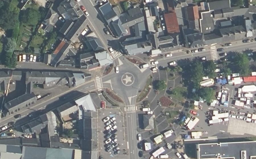 Vue aérienne du Rond-Point Howard Gillingham