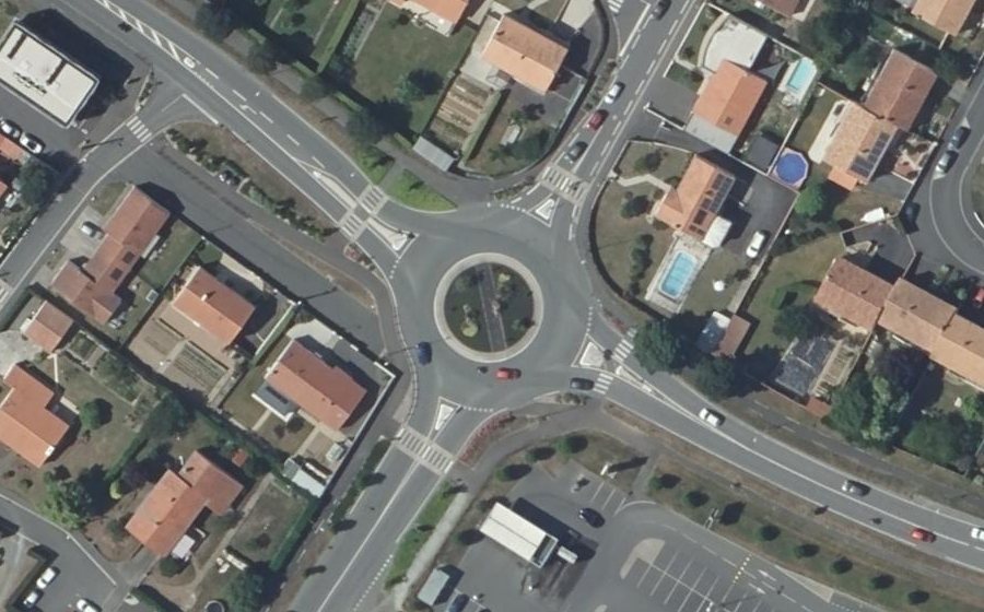 Vue aérienne du Rond-pont des Chauvières