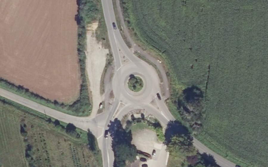 Vue aérienne du Rond-Point de Kerjean