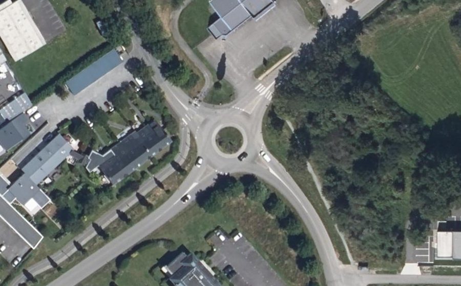 Vue aérienne du Rond-Point des Oiseaux