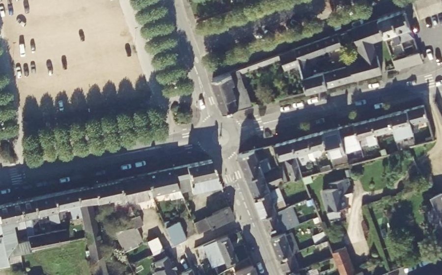 Vue aérienne du Rond-Point de la Mairie