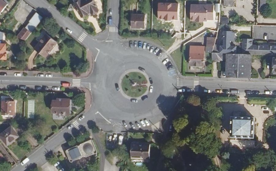 Vue aérienne du Place Aristide Briand
