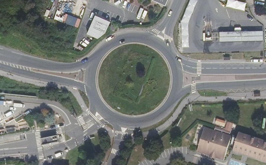 Vue aérienne du Rond-Point de la Brûlerie
