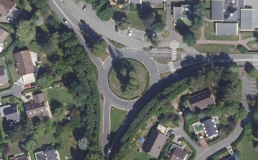 Vue aérienne du Rond-Point de la Feuillarde