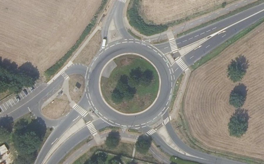 Vue aérienne du Rond-Point des Messagers
