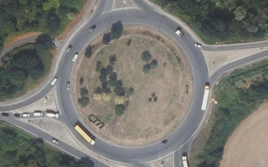 Vue aérienne du Rond-Point Jean Moulin