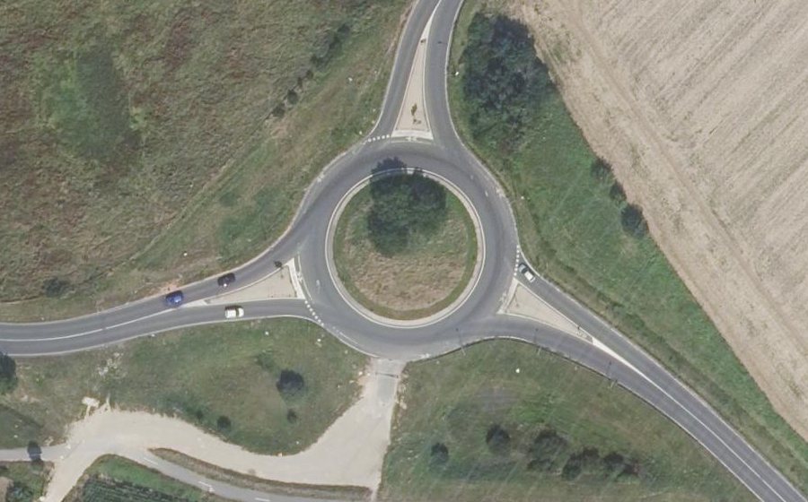 Vue aérienne du Rond-Point à la Vache