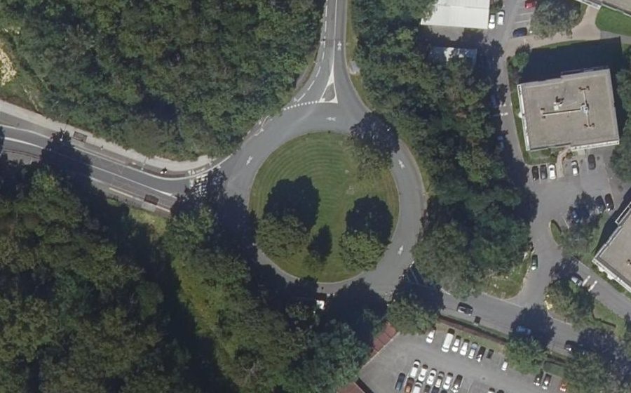 Vue aérienne du Rond-Point du Bois de la Garenne