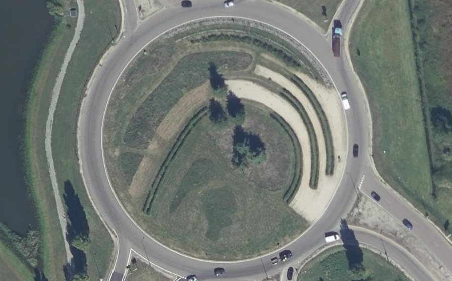 Vue aérienne du Rond-Point Philippe Le Bon