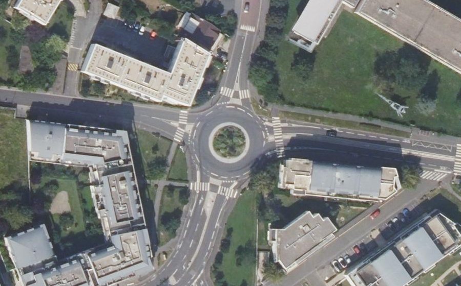 Vue aérienne du Rond-Point de la Citoyenneté